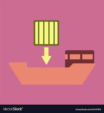 Icon in flat design container loading vector image