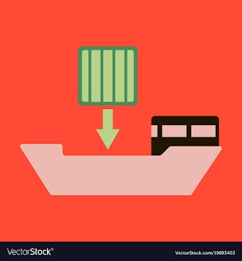 Icon in flat design container loading vector image
