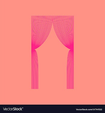Icon in flat design curtains vector image