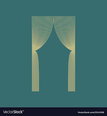 Icon in flat design curtains vector image