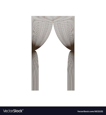 Icon in flat design curtains vector image