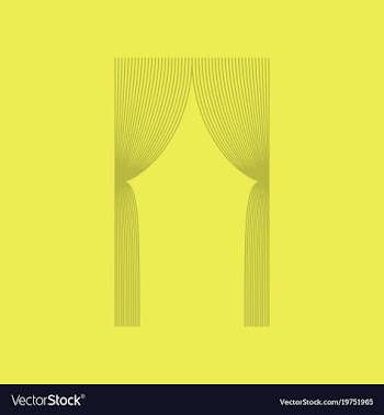 Icon in flat design curtains vector image