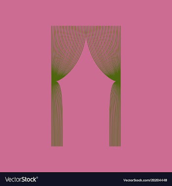 Icon in flat design curtains vector image