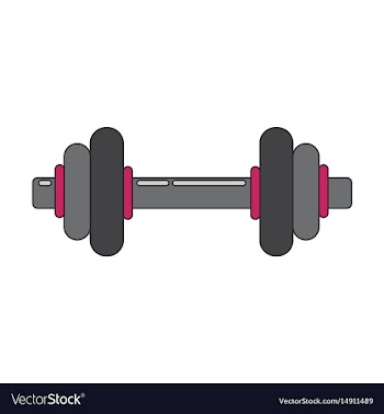 Icon in flat design dumbbell vector image