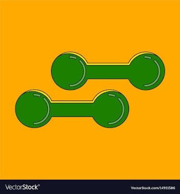 Icon in flat design dumbbells vector image