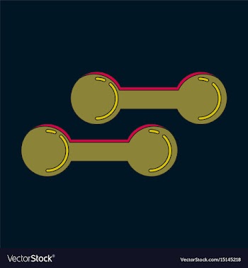 Icon in flat design dumbbells vector image