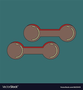 Icon in flat design dumbbells vector image