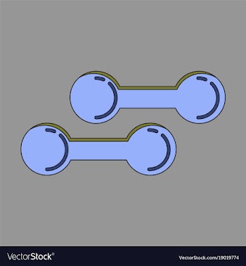 Icon in flat design dumbbells vector image