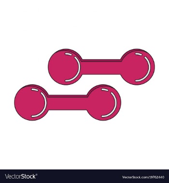 Icon in flat design dumbbells vector image