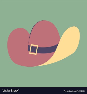 Icon in flat design fashion clothes cowboy hat vector image