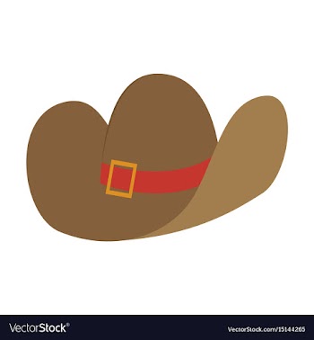 Icon in flat design fashion clothes cowboy hat vector image