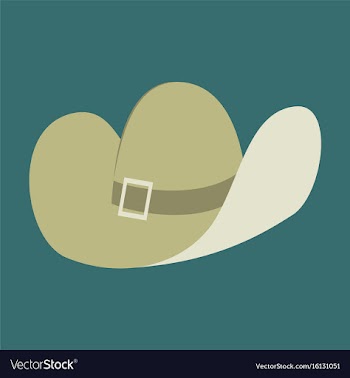 Icon in flat design fashion clothes cowboy hat vector image