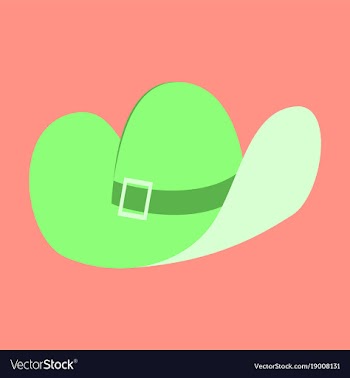 Icon in flat design fashion clothes cowboy hat vector image