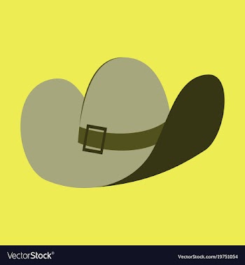 Icon in flat design fashion clothes cowboy hat vector image
