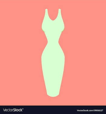 Icon in flat design fashion clothes dress vector image