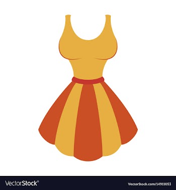 Icon in flat design fashion clothes fluffy dress vector image