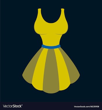 Icon in flat design fashion clothes fluffy dress vector image