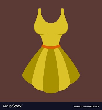 Icon in flat design fashion clothes fluffy dress vector image