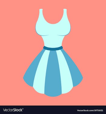 Icon in flat design fashion clothes fluffy dress vector image