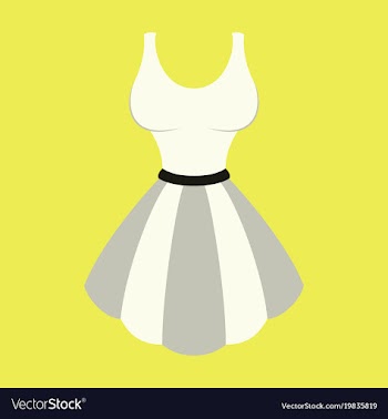 Icon in flat design fashion clothes fluffy dress vector image