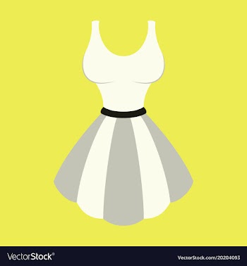 Icon in flat design fashion clothes fluffy dress vector image