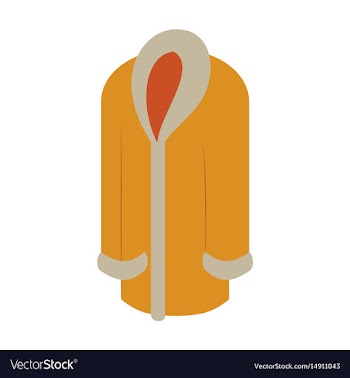 Icon in flat design fashion clothes fur coat vector image