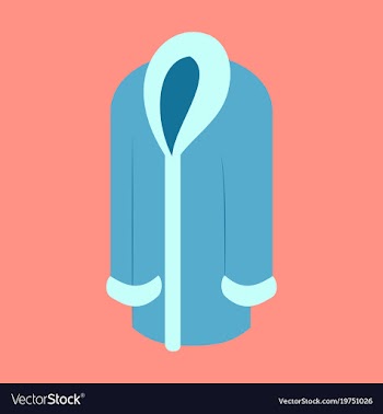 Icon in flat design fashion clothes fur coat vector image