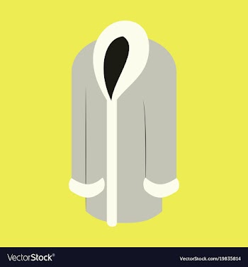 Icon in flat design fashion clothes fur coat vector image