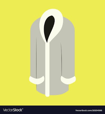 Icon in flat design fashion clothes fur coat vector image