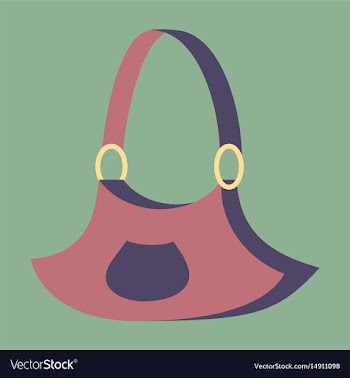 Icon in flat design fashion clothes handbag vector image