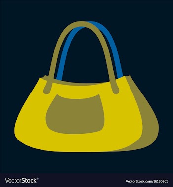 Icon in flat design fashion clothes ladies handbag vector image