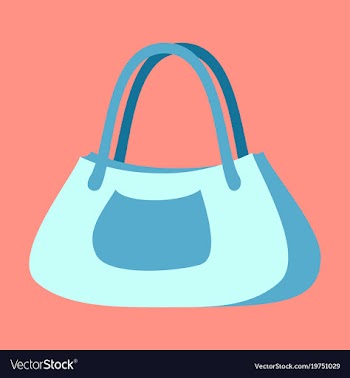 Icon in flat design fashion clothes ladies handbag vector image