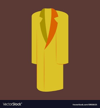 Icon in flat design fashion clothes long coat vector image