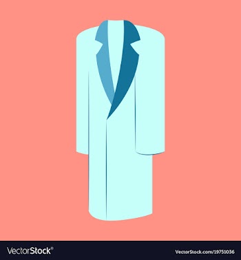 Icon in flat design fashion clothes long coat vector image