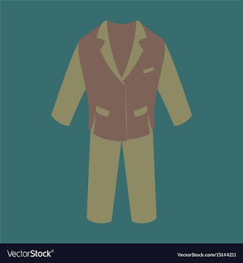 Icon in flat design fashion clothes men business vector image