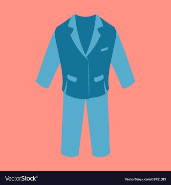 Icon in flat design fashion clothes men business vector image