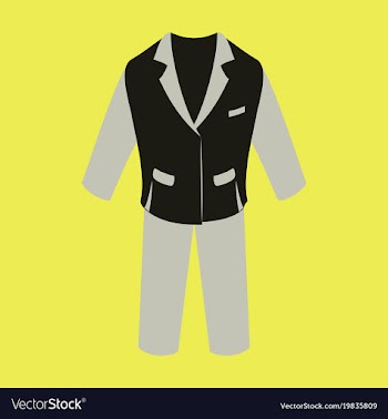 Icon in flat design fashion clothes men business vector image