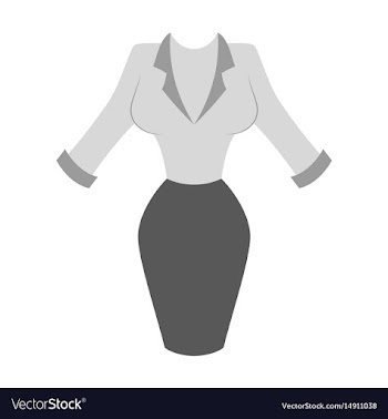 Icon in flat design fashion clothes office dress vector image