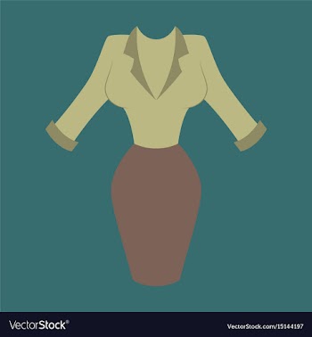 Icon in flat design fashion clothes office dress vector image