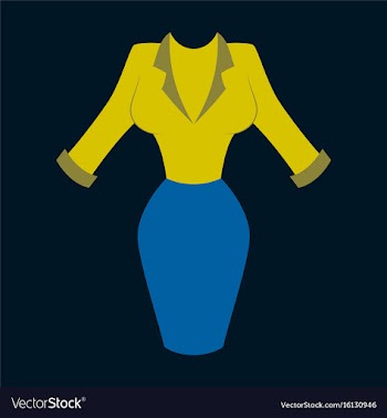 Icon in flat design fashion clothes office dress vector image