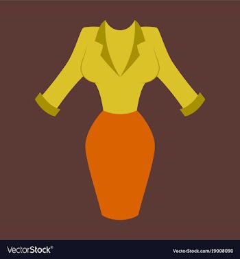 Icon in flat design fashion clothes office dress vector image
