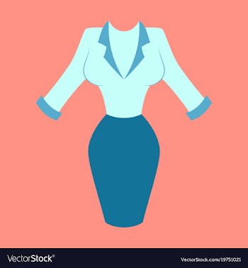 Icon in flat design fashion clothes office dress vector image