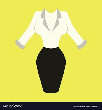 Icon in flat design fashion clothes office dress vector image