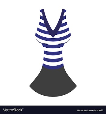 Icon in flat design fashion clothes summer dress vector image