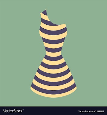 Icon in flat design fashion clothes summer dress vector image