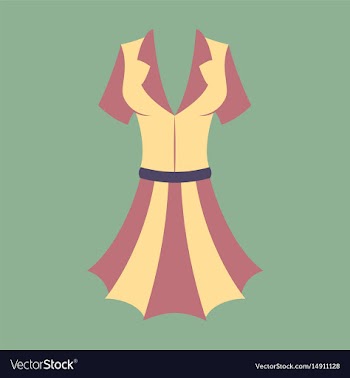 Icon in flat design fashion clothes summer dress vector image