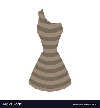Icon in flat design fashion clothes summer dress vector image