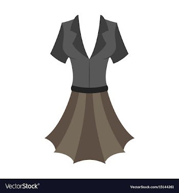 Icon in flat design fashion clothes summer dress vector image