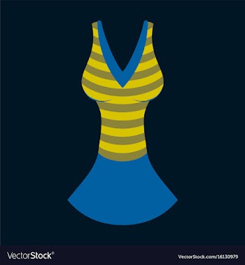 Icon in flat design fashion clothes summer dress vector image
