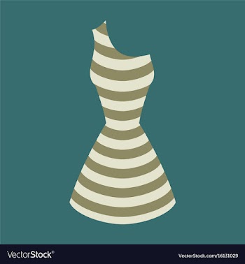 Icon in flat design fashion clothes summer dress vector image